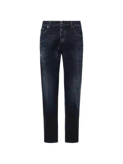 Dondup Faded Distressed Jeans In Black