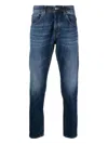 Dondup Faded-effect Five-pocket Jeans In Blue
