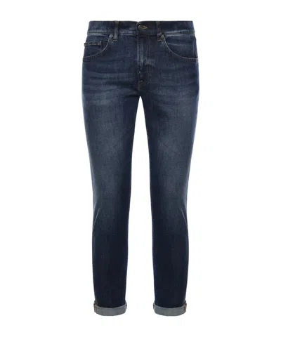 Dondup Faded Rolled-up Jeans In Blue