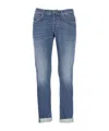 Dondup Button Fitted Jeans In Blue