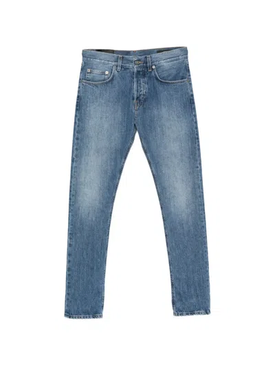 Dondup Faded Slim-fit Jeans In Blue
