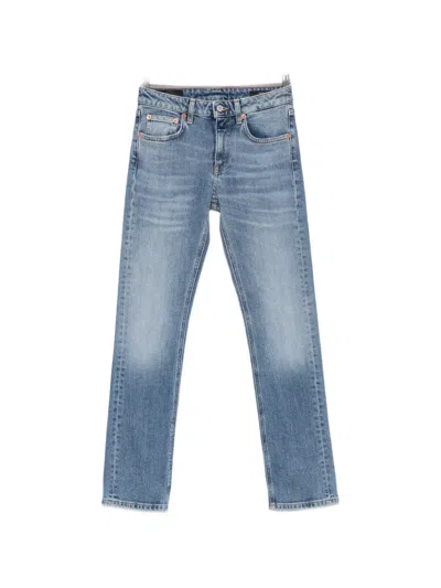 Dondup Faded Slim-fit Jeans In Blue