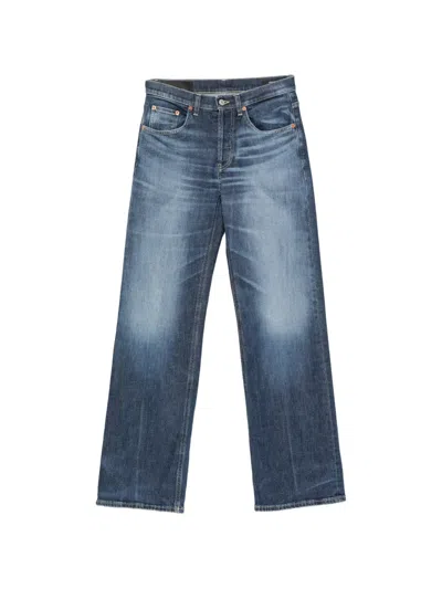 Dondup Faded Straight-leg Jeans In Blue