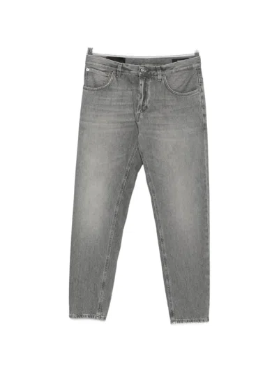 Dondup Faded Whiskered Jeans In Gray