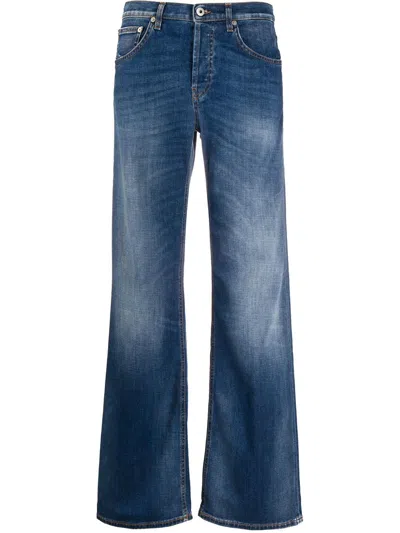 Dondup Faded Wide-leg Jeans In Denim