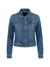 Dondup Fitted Medium Blue Denim Jacket With Button-down Front In Blue