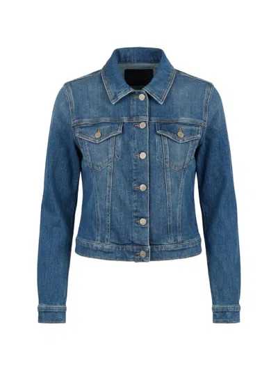 Dondup Faded-effect Denim Jacket In Blue