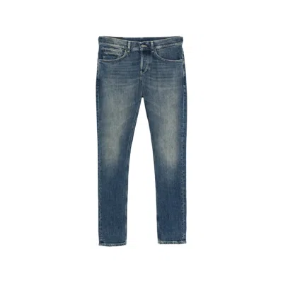 Dondup Faded-effect Slim-fit Jeans In Blue