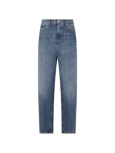 Dondup Faded-effect Straight-leg Jeans In Blue