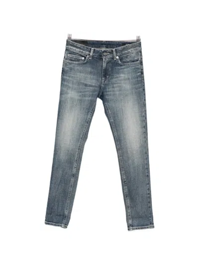 Dondup Faded-effect Turn-up Cropped Jeans In Burgundy