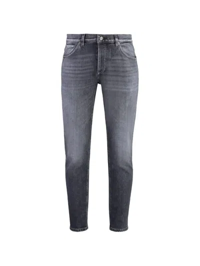 Dondup Faded-effect Whiskered Jeans In Black