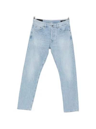 Dondup Faded-wash Straight-leg Jeans In Blue