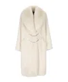 Dondup Long-sleeved Coat In White