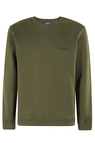 Dondup Crew Neck Sweater In Green