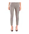 Dondup Fine Checkered Slimming Trousers In Gray