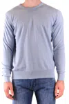 Dondup Fine-knit Light Blue Sweater With Crew Neckline In Multi