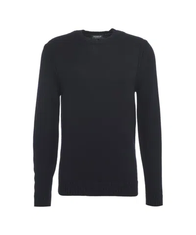 Dondup Fine Knit Wool Pullover In Black