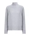 Dondup Fit Polo Neck Jumper In Cashmere Wool In Gray