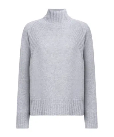 Dondup Fit Polo Neck Jumper In Cashmere Wool In Gray