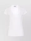 Dondup Fitted V-neck Short Sleeves Top