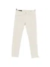 Dondup Five-pocket Belt-loop Jeans In White