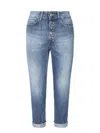 Dondup Five-pocket Button Jeans In Blue
