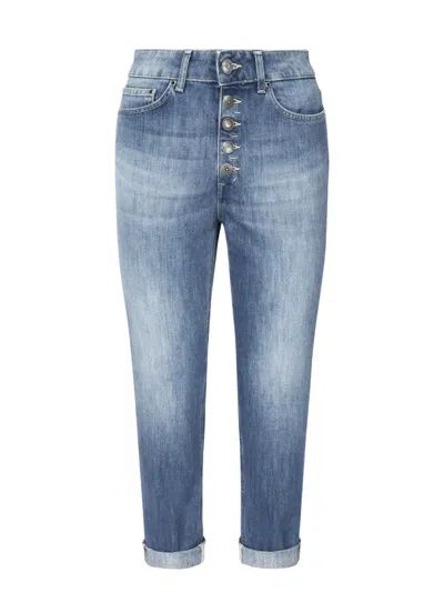 Dondup Five-pocket Button Jeans In Blue