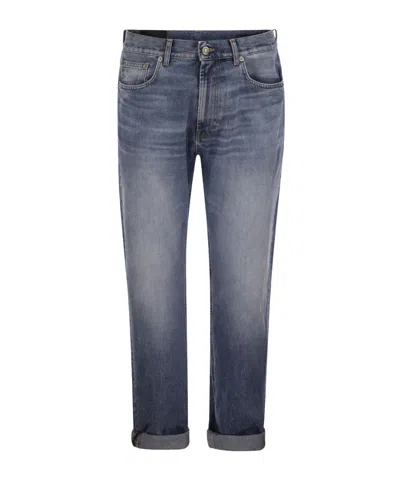 Dondup Five-pocket Denim Trousers In Blue