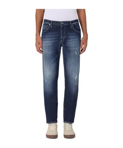 Dondup Five-pocket Denim Trousers In Blue