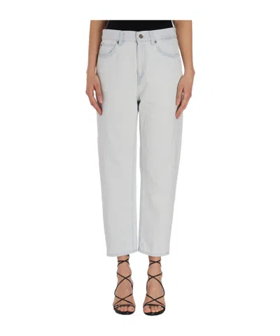 Dondup Five-pocket Denim Trousers In Gray