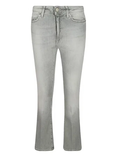 Dondup Five-pocket Flared Jeans In Gray