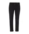 Dondup Black George Cotton Trouser In Black