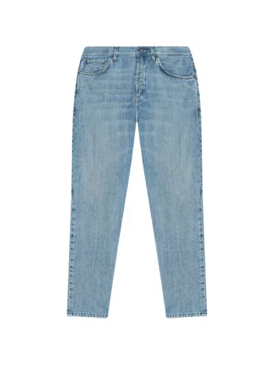 Dondup Five Pocket Jeans With Belt Loops For Men In Navy
