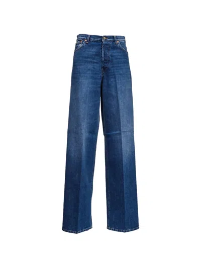 Dondup Five Pocket Loose Jeans In Blue