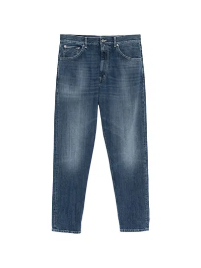 Dondup Five Pocket Versatile Jeans With Button Fastening For Men In Navy