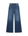 Dondup Five-pocket Wide-leg Jeans In Blue