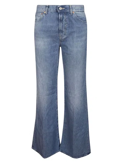 Dondup Five-pocket Wide Leg Jeans With Regular Waist In Blue