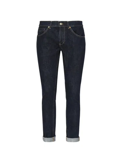 Dondup Five-pockets Cuffed Jeans In Blue