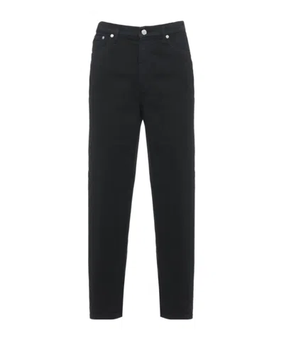 Dondup Five-pocket Straight-leg Pants In Black