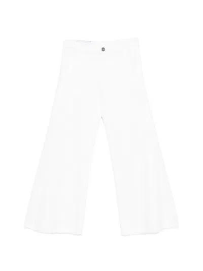 Dondup Kids' Flaire Raw-cut Jeans In White