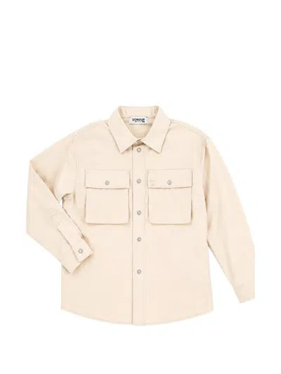Dondup Kids' Flap-pocket Shirt In Neutral
