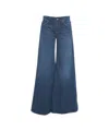 Dondup Flared Denim Jeans With Five-pocket Design And Mid-rise Waist In Blue