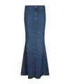 Dondup Flared Denim Skirt In Blue