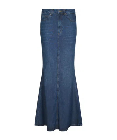DONDUP FLARED DENIM SKIRT