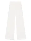 Dondup White High-waist Wide-leg Jeans In White