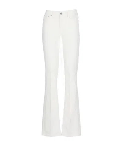Dondup Flared Mid-rise Jeans In White