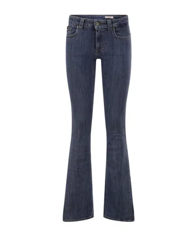 Dondup Flared Stretch Jeans In Blue