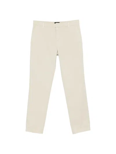Dondup Flat-front Trousers In White