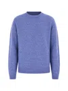 Dondup Flecked-knit Wool Sweater In Blue