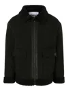 Dondup Fleece-detail Bomber Jacket In Black